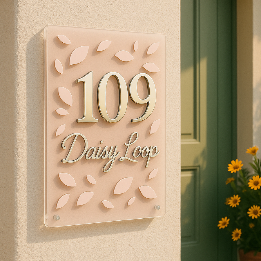 🌼 Daisy Loop House Number Sign – No. 109
