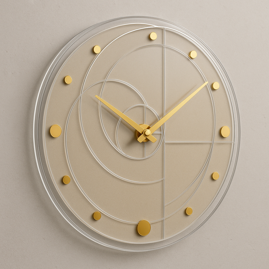Golden Ratio Dial – Sacred Geometry Wall Clock